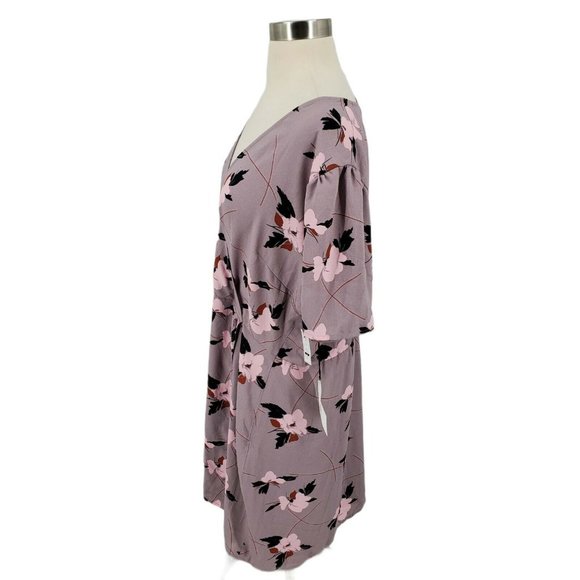 Leith Purple Quail Cherry Side Button Mini Dress - Picture 2 of 9